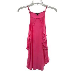 Express Women's Sleeveless Ruffle Top Hot Pink Size Small